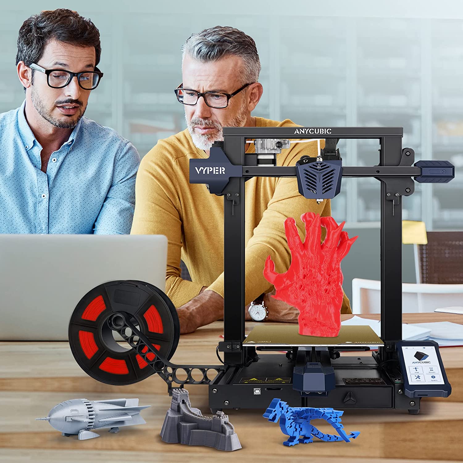 3d printer,Anycubic Vyper Auto Leveling Upgrade Fast FDM Printer,9.6" x 9.6" x 10.2" Printing Size