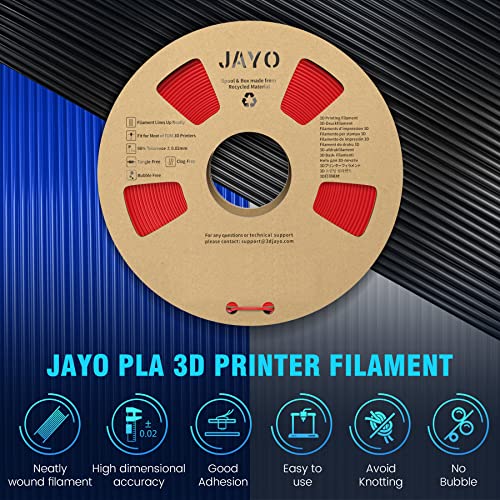 JAYO 1.75mm PLA Filament - Black, 1.1KG