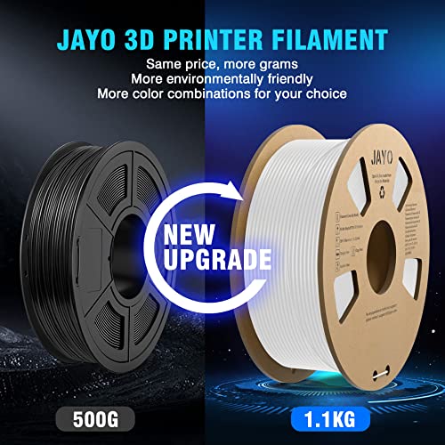 JAYO 1.75mm PLA Filament - Black, 1.1KG