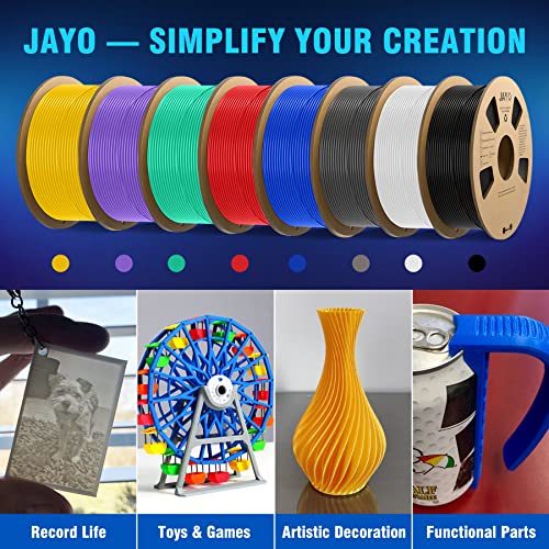 JAYO 1.75mm PLA Filament - Black, 1.1KG