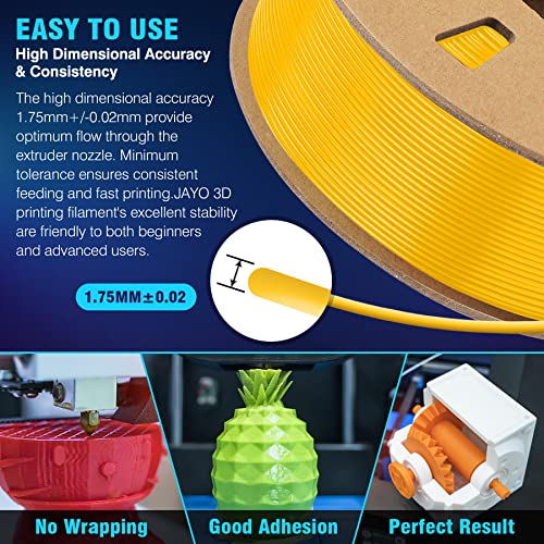 JAYO 1.75mm PLA Filament - Black, 1.1KG