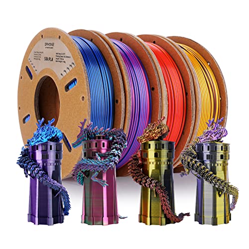 Multicolor PLA Filament Bundle - 1.75mm 250g x4