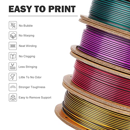 Multicolor PLA Filament Bundle - 4 Spools