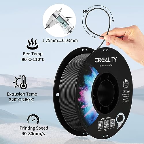 Creality 1.75mm ABS Filament Black - 1kg Spool