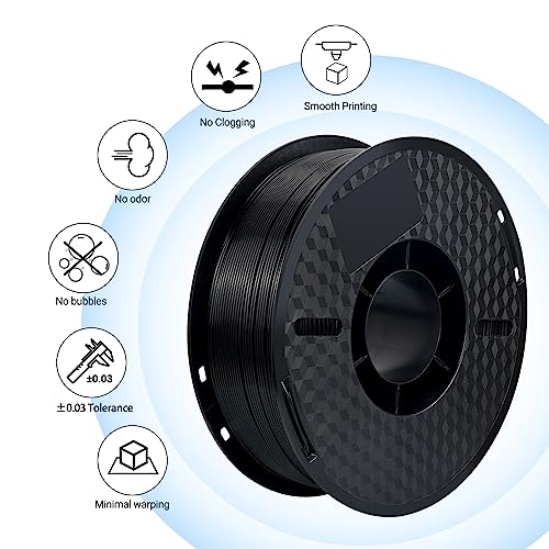 Kingroon 1.75mm ABS Black Filament 1kg Spool
