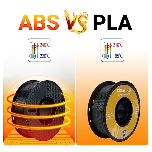 Kingroon 1.75mm ABS Black Filament 1kg Spool