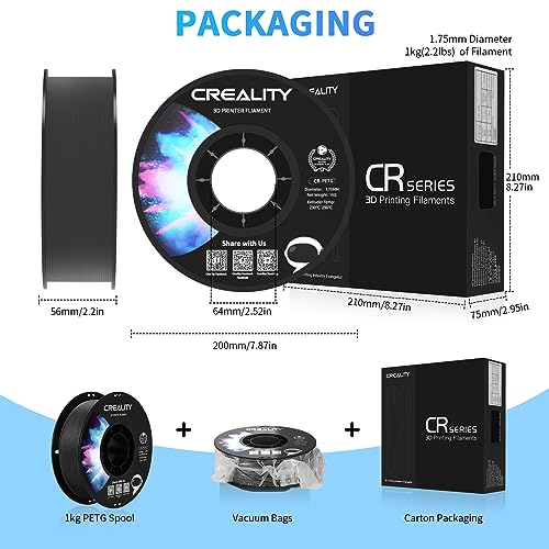 Creality PETG 3D Printer Filament 1.75mm Black