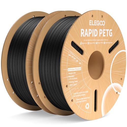 ELEGOO Rapid 1.75mm Black PETG Filament 2KG