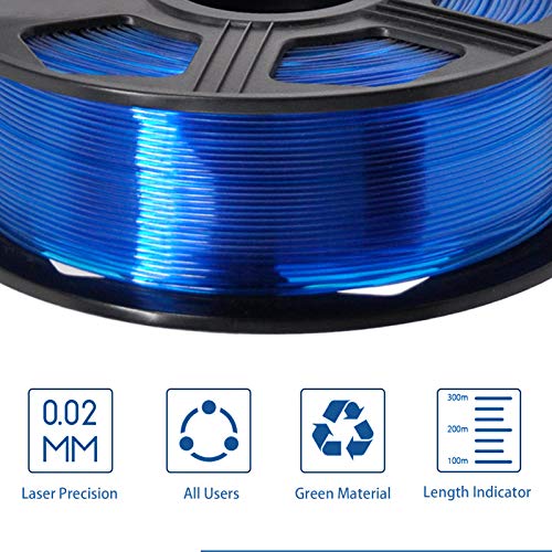 High-Speed PETG 1.75mm Filament - Transparent Blue 1kg