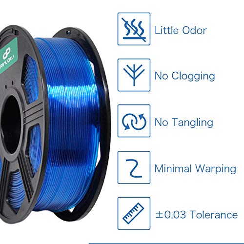 High-Speed PETG 1.75mm Filament - Transparent Blue 1kg