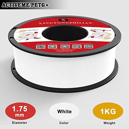 High-Speed White PETG 3D Printer Filament, 1kg