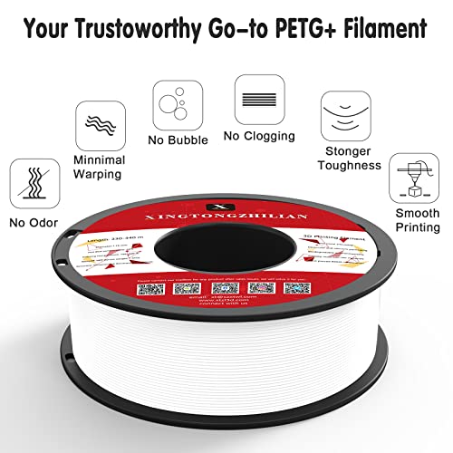 High-Speed White PETG 3D Printer Filament, 1kg