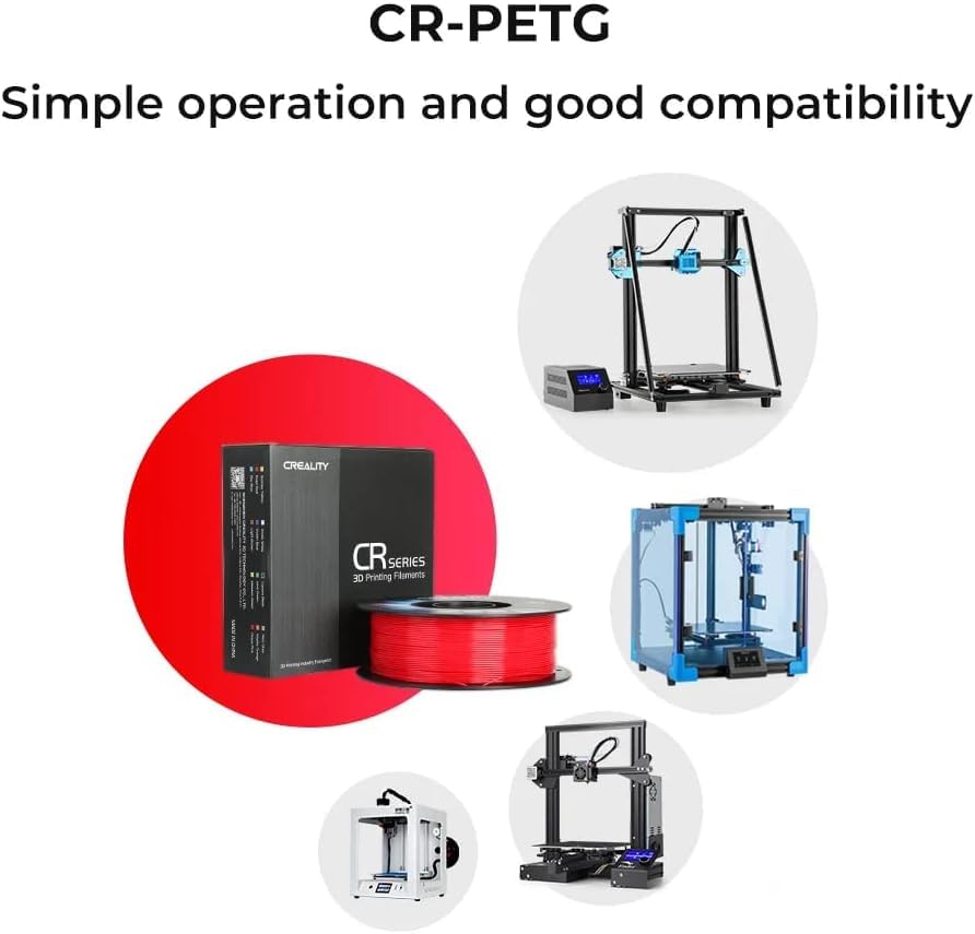 Creality CR-PETG 1.75mm Glossy 3D Filament - Black