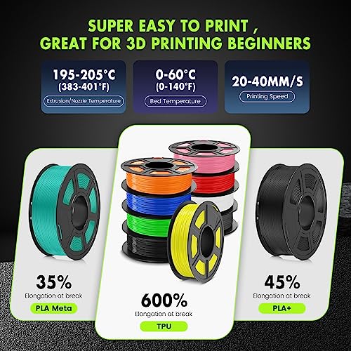 SUNLU 1.75mm 95A TPU 3D Printer Filament