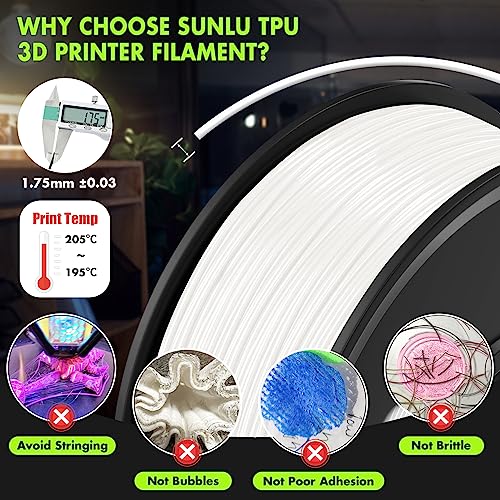 SUNLU 1.75mm 95A TPU 3D Printer Filament
