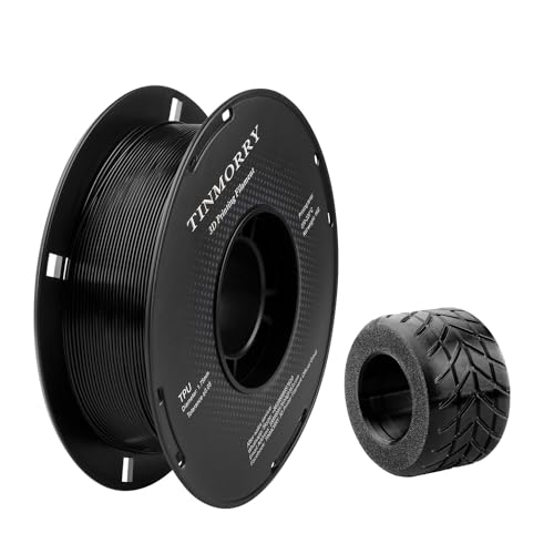 TINMORRY 1.75mm Black TPU Filament 1KG Spool