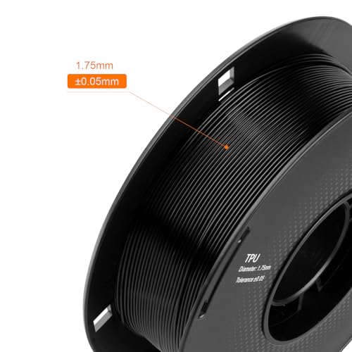 TINMORRY 1.75mm Black TPU Filament 1KG Spool