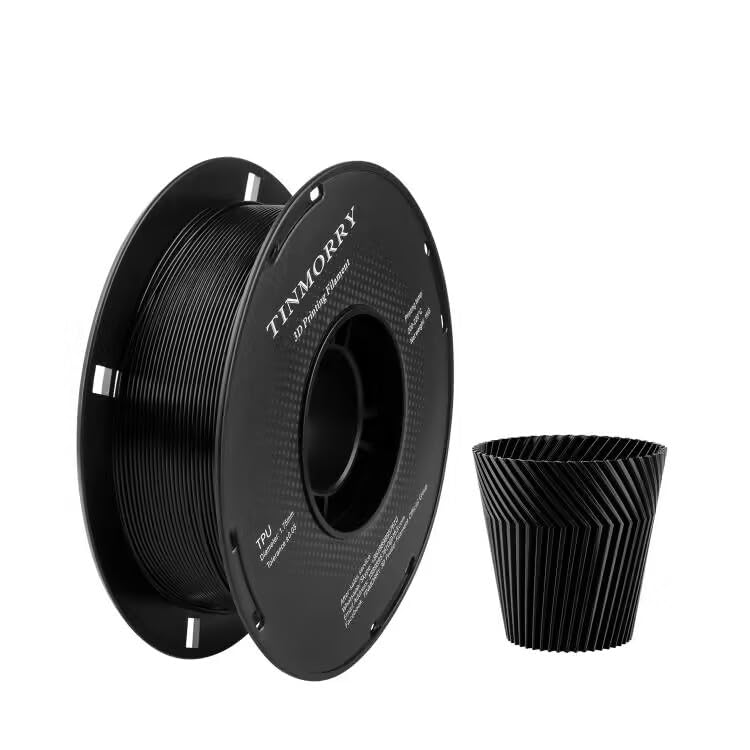 TINMORRY 1.75mm Black TPU Filament 1KG Spool