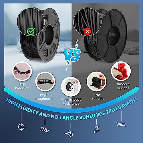 SUNLU 1KG 95A Flexible TPU 3D Printing Filament