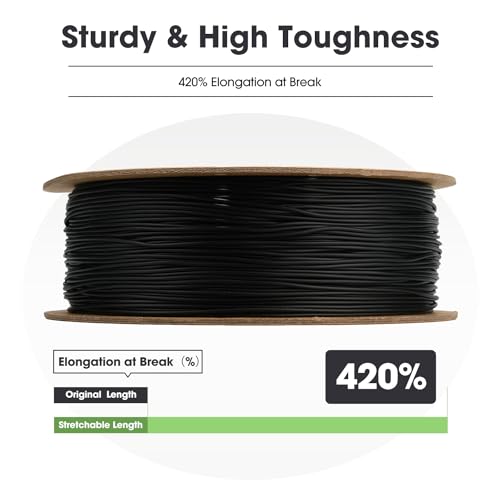 eSUN TPE Filament 1.75mm - High Elasticity Black