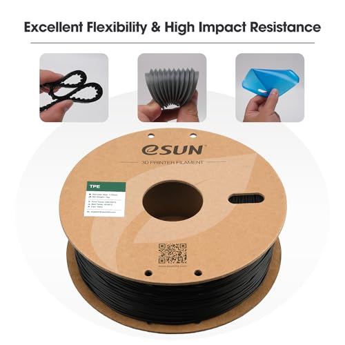 eSUN TPE Filament 1.75mm - High Elasticity Black