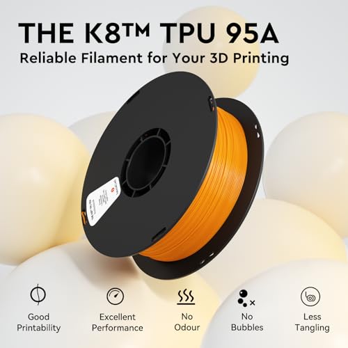 Kexcelled 1.75mm TPU Filament - 1kg, Orange