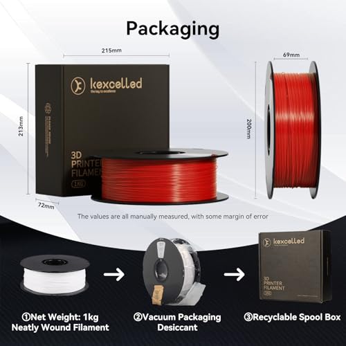 Kexcelled 1.75mm TPU Filament - 1kg, Orange