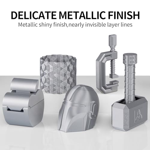 Silver Metallic PETG Filament 1.75mm, 1kg
