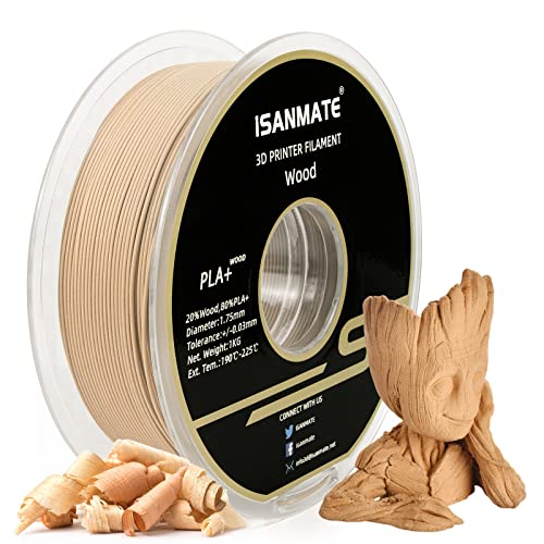 iSANMATE White Pine Wood PLA+ 3D Filament 1kg