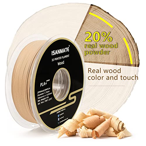 iSANMATE White Pine Wood PLA+ 3D Filament 1kg