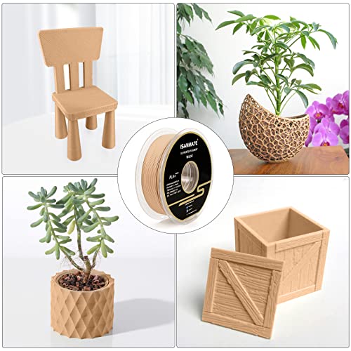 iSANMATE White Pine Wood PLA+ 3D Filament 1kg