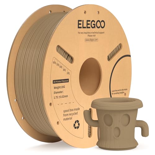 ELEGOO 1.75mm Wood Color PLA+ Filament 1KG