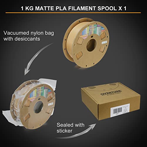 Matte Wood PLA Filament 1.75mm 1kg Spool