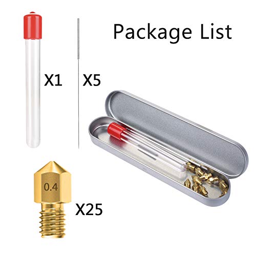 25 MK8 Brass Nozzles with Needles & Storage Box
