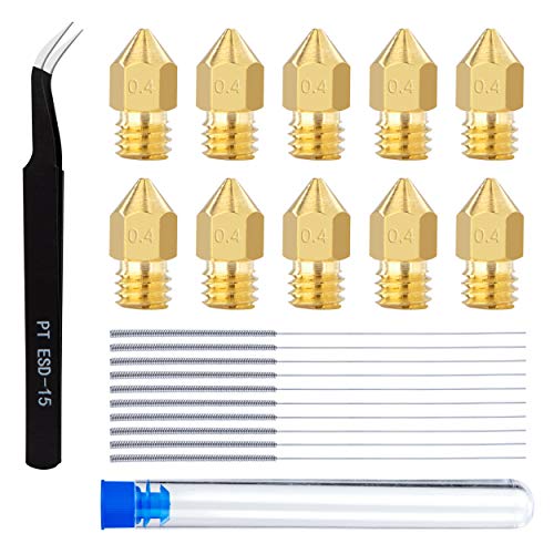 MK8 Brass 0.4mm Nozzle Set with Tools