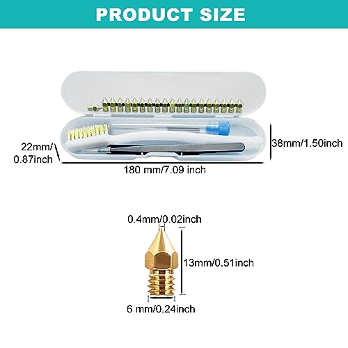 26-Piece MK8 3D Printer Nozzle Kit