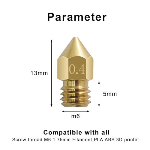Stainless Steel 3D Printer Nozzle Kit – Multiple Sizes