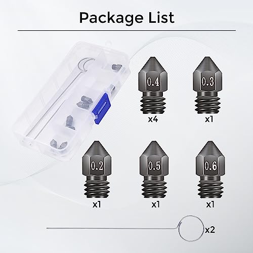 Sovol 8-Pack Hardened Steel MK8 3D Nozzles