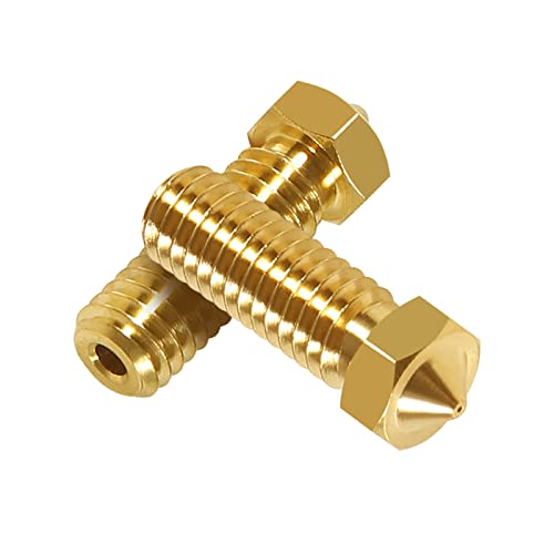 ALMOCN 15-Pack V6 Volcano Brass Nozzles 0.4mm