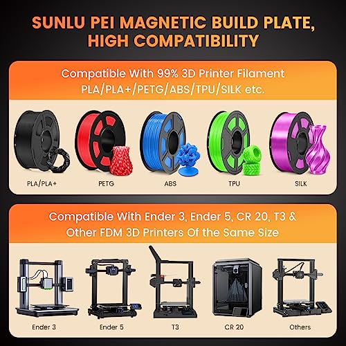 SUNLU Magnetic PEI Sheet for 3D Printers