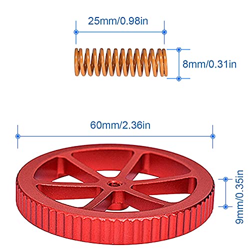 Metal Leveling Nuts for 3D Printers - 4 Pcs