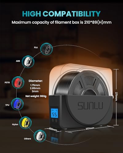 SUNLU S1 Plus Filament Dryer for 3D Printing
