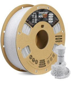 OVERTURE 1.75mm PETG Filament Rock White 1kg