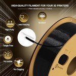 Eono Black PLA Filament for 3D Printer