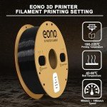 Eono Black PLA Filament for 3D Printer