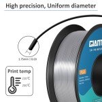 GIANTARM Silk Silver PLA Filament 1.75mm 1kg