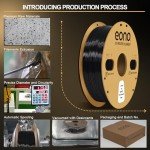 Eono Black PETG Filament for 3D Printing