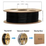 Eono Black PETG Filament for 3D Printing