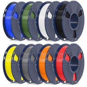 8-Pack Multicolor PLA+ 3D Printer Filament Bundle