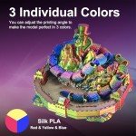 Silk PLA Filament, Triple Color, 1KG Spool